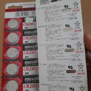 5 viên pin CR2032 LITHIUM MAXCELL