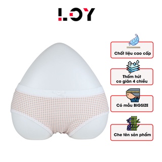 Quần lót nữ họa tiết caro, combo 3 quần lót cotton kháng khuẩn cao cấp, chất liệu vải mềm mại, co giãn - Size M <44kg
