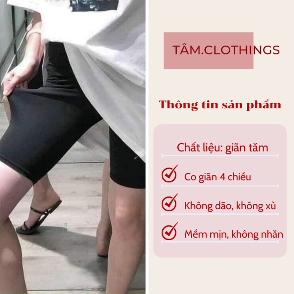 Quần legging đùi nữ biker legging lửng cạp cao chất thun tăm co giãn cuộn tím TÂM Clothings