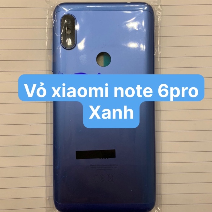 Bộ Vỏ Xiaomi Note 6 Pro (gồm lưng,sườn,phím ,kính camera)