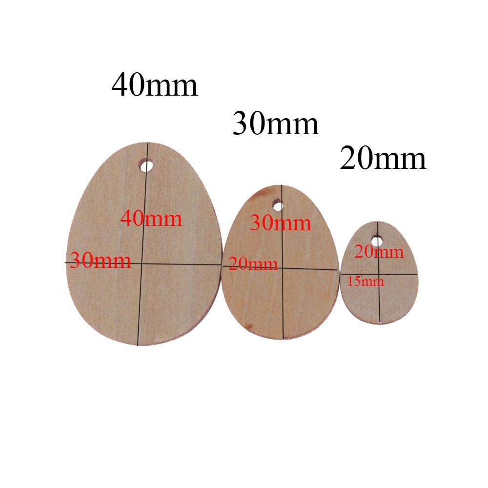 Set 20 / 100 Quả Trứng Gỗ 20-40mm Trang Trí Tiệc Cưới