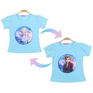 Áo thun cotton kim sa vuốt đổi công chúa anna thành elsa