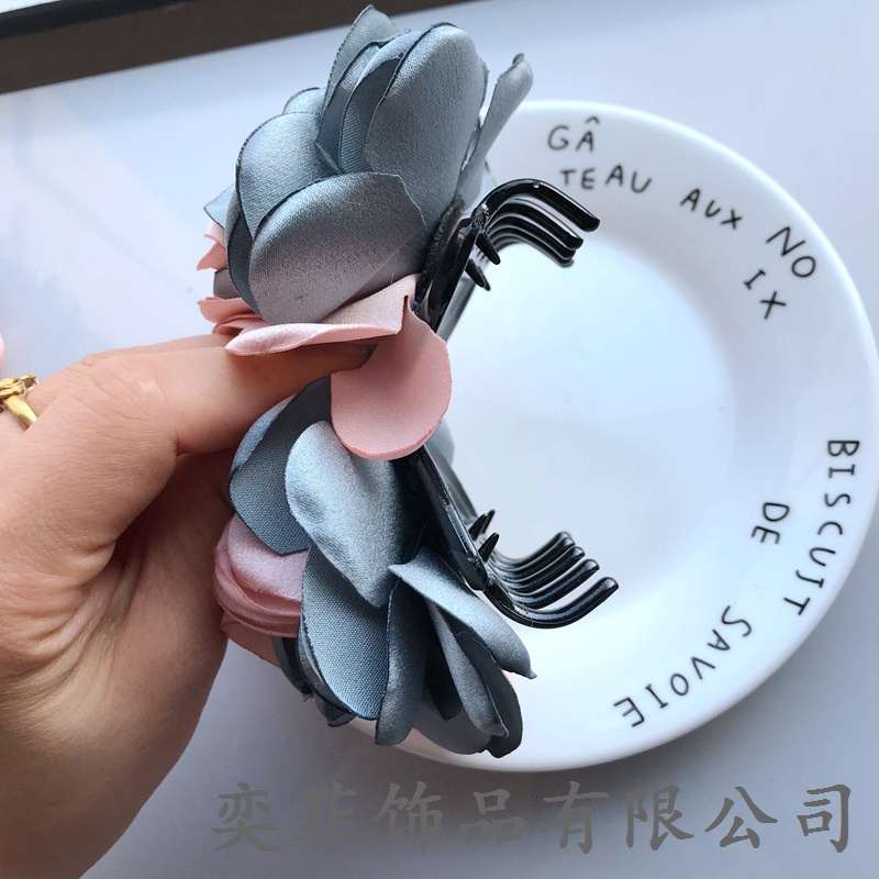 Kẹp Tóc Vải Hình Hoa Hồng Thanh Lịch Phong Cách Hàn Quốc Cho Nữ
