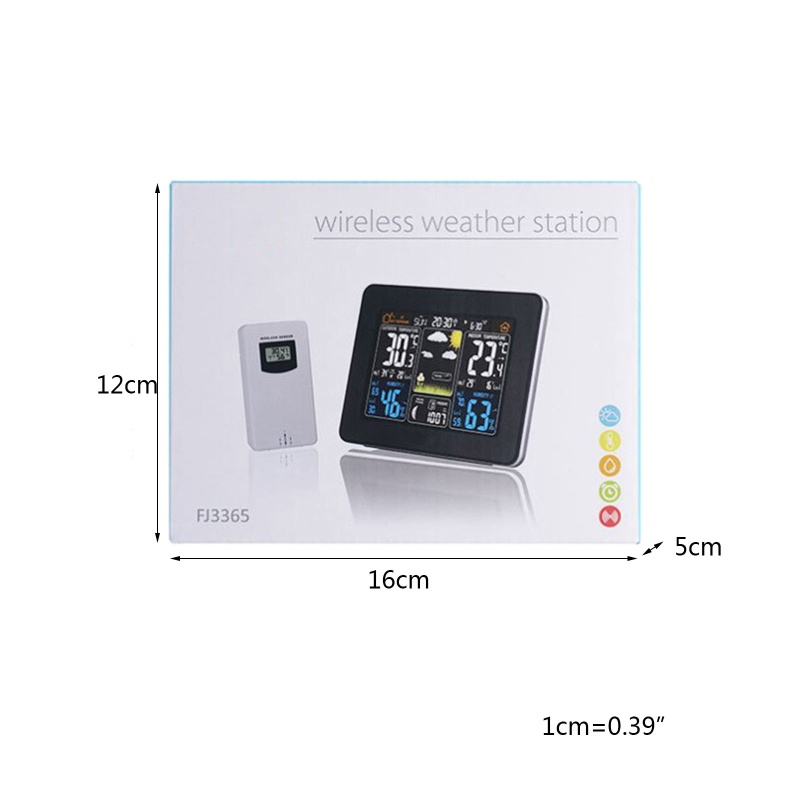 zong  Forecast Weather Station Digital Alarm Clock RF Wireless Indoor Temperature Humidity Meter Barometer