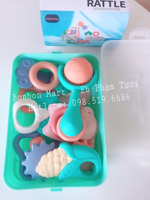 SET 10 MÓN XÚC XẮC GẶM NƯỚU BABYHOP CÓ HỘP ĐỰNG - CHÍNH HÃNG