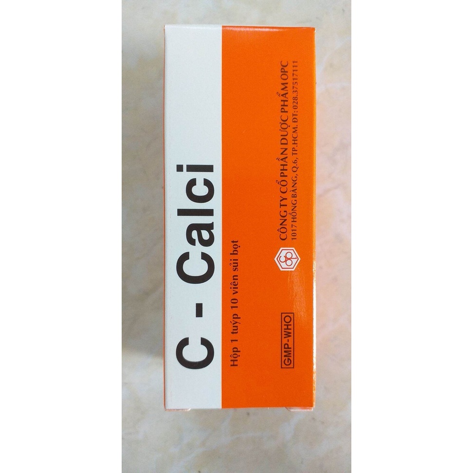 [Chính hãng] Chính Hãng Viên Sủi Vitatmin C 1000 mg C-Calci (ống 10 viên dạng sủi)  Date mới