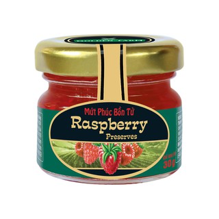 MỨT PHÚC BỒN TỬ RASPBERRY PRESERVES GOLDEN FARM LỌ THUỶ TINH 30G  - ĂN KÈM KEM, BÁNH MÌ , SINH TỐ, SANDWICH