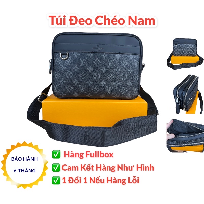 Túi Đeo Chéo Nam LV Chất Liệu Canvas Size 26cm-LV6687