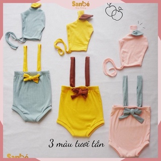 Yếm quần len tăm cho bé
