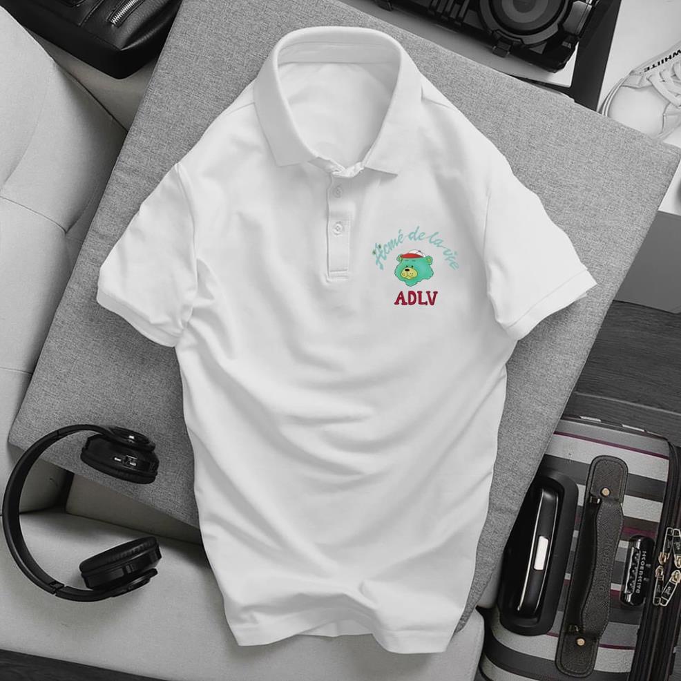 Áo Polo ADLV, chất Thun Cá Sấu Poly Thái Full Size Nam Nữ, Áo có cổ trắng đen, cổ trụ Unisex KKim Shop