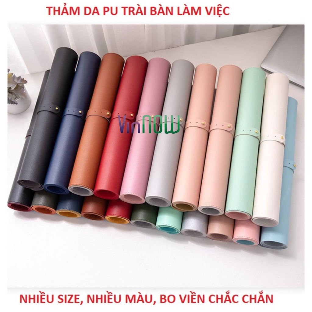 Thảm da trải bàn làm việc Deskpad kiêm bàn di chuột mouse pad da size lớn  40x80 50x100 30x60
