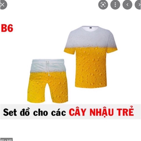 Bộ quần áo ly bia sành điệu