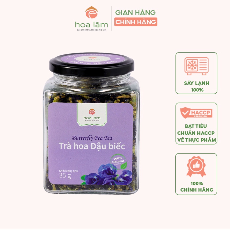 Trà hoa đậu biếc Hoa Lâm hữu cơ hỗ trợ giảm cân giúp tăng cường sức đề kháng