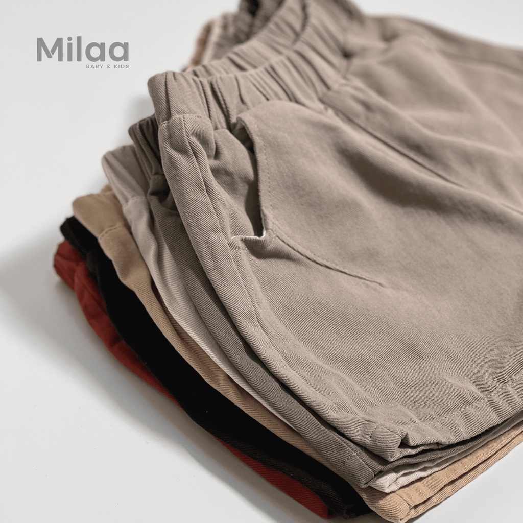 Quần Short Kaki Năng Động Đủ Màu Cho Bé Trai Q11 MiLaa