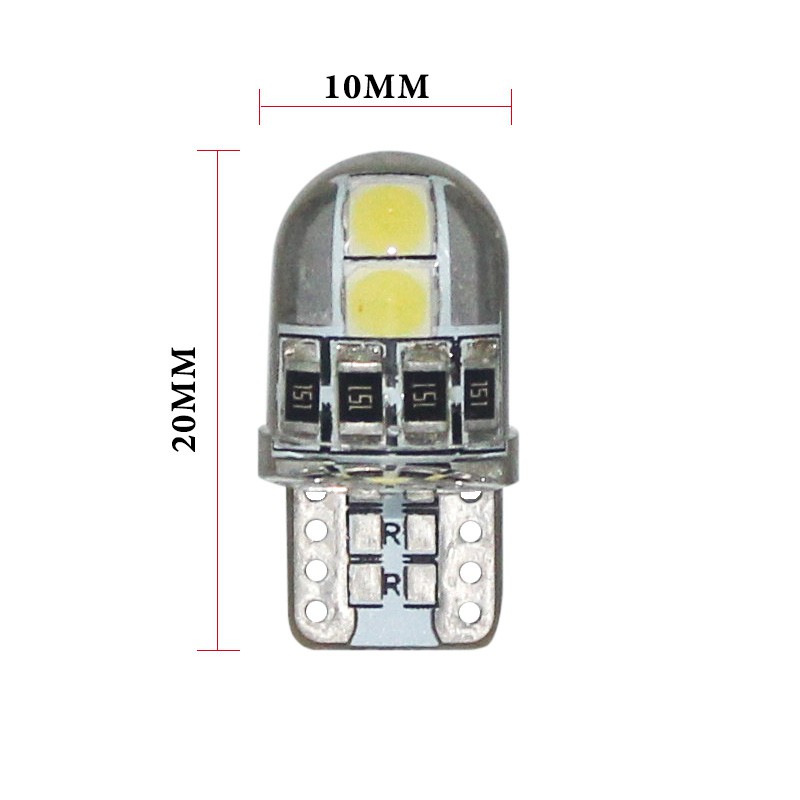 Bộ 10 bóng đèn Led Canbus T10 W5W 3030 4 Smd 194 168 cho xe ô tô