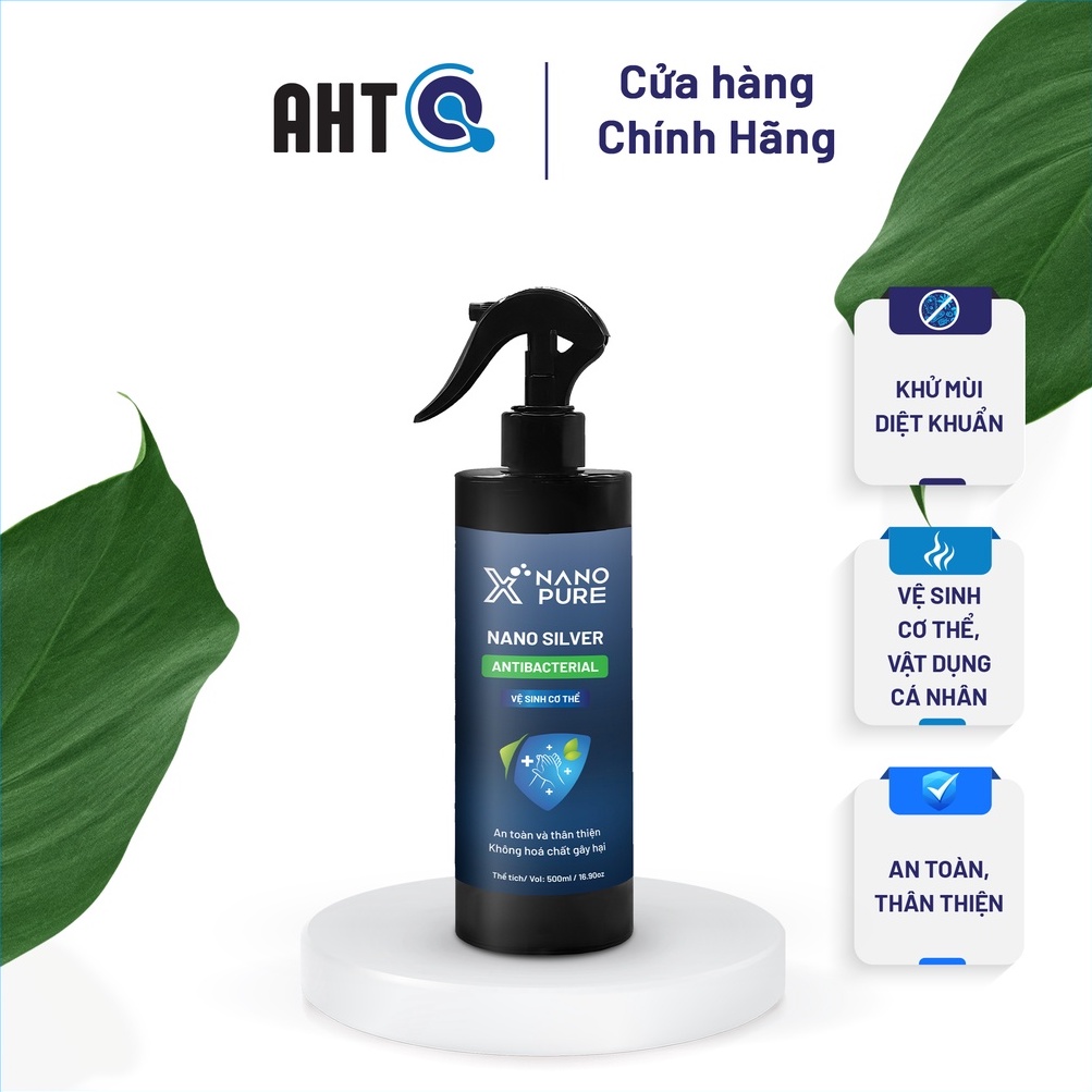 Chai xịt nano bạc Nano Xpure - khử mùi, vệ sinh, tạo hương thơm 500ml