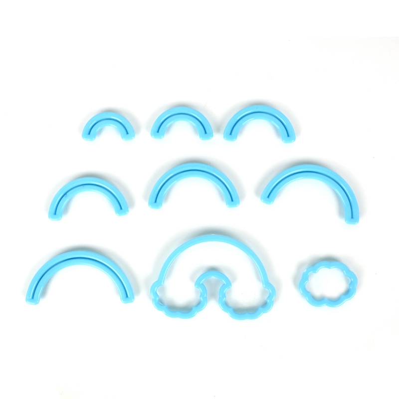 Bộ 9 Khuôn Cắt Bánh Quy Hình Cầu Vồng 3D DIY