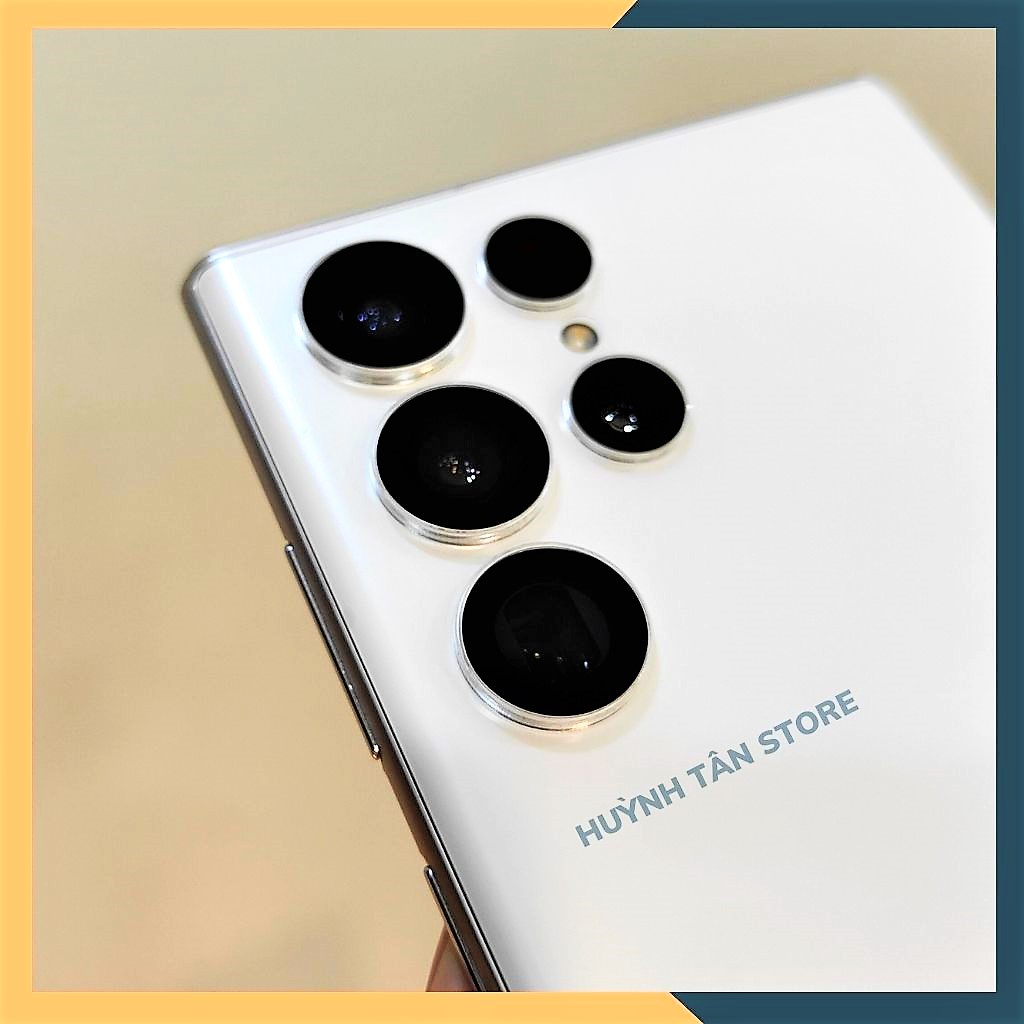 Combo viền và cường lực camera kuzoom samsung s22 ultra s23 ultra kính trong suốt bảo vệ cho 5 lens huỳnh tân store