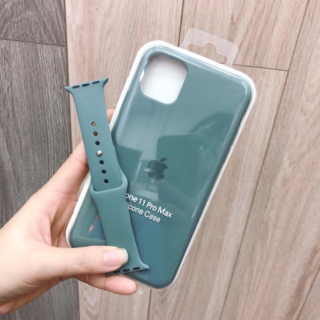 COMBO : ốp lưng ProMax + dây Apple watch xanh green