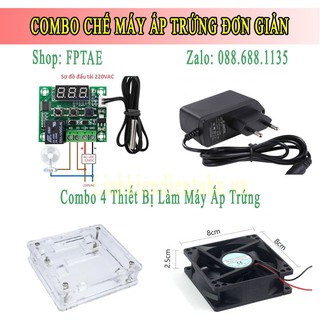 Combo 4 Món Chế Máy Ấp Trứng W1209 12VDC