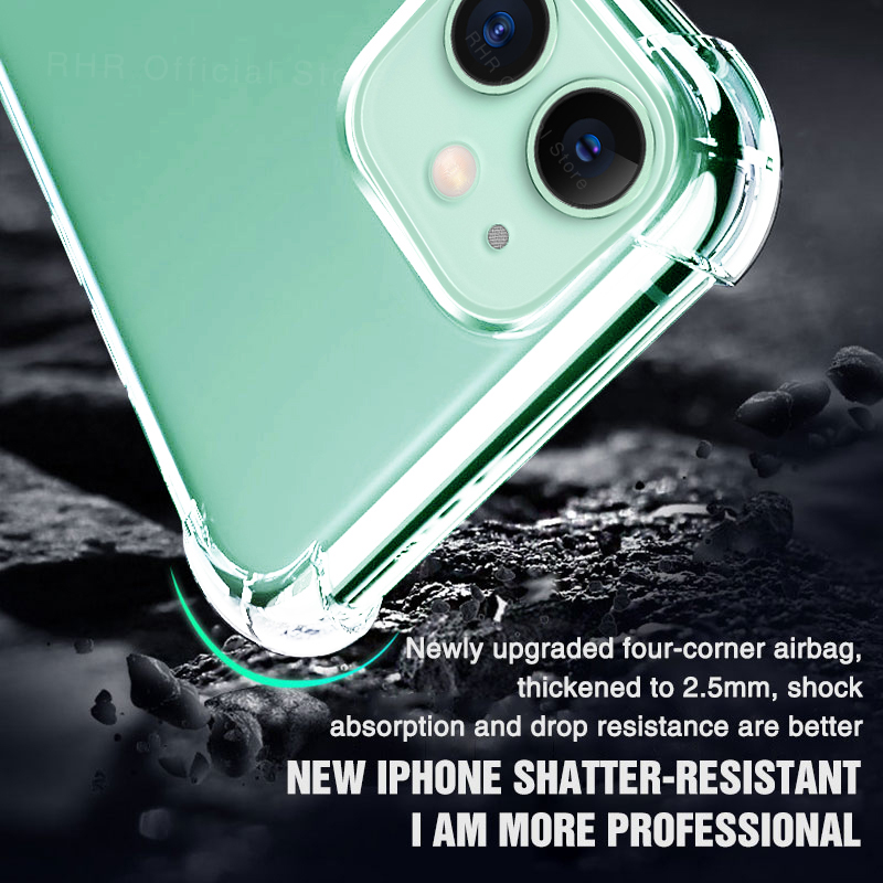 Ốp điện thoại trong suốt chống sốc iPhone 11 12 Mini Pro X Xs Max 7 8 6 6s Plus Xr 5 5s SE 2020 SE2 #bin.case#