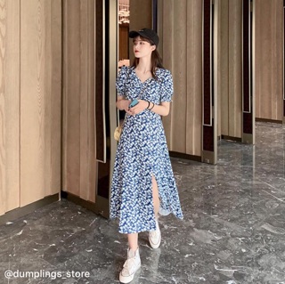 Váy dáng dài xẻ tà