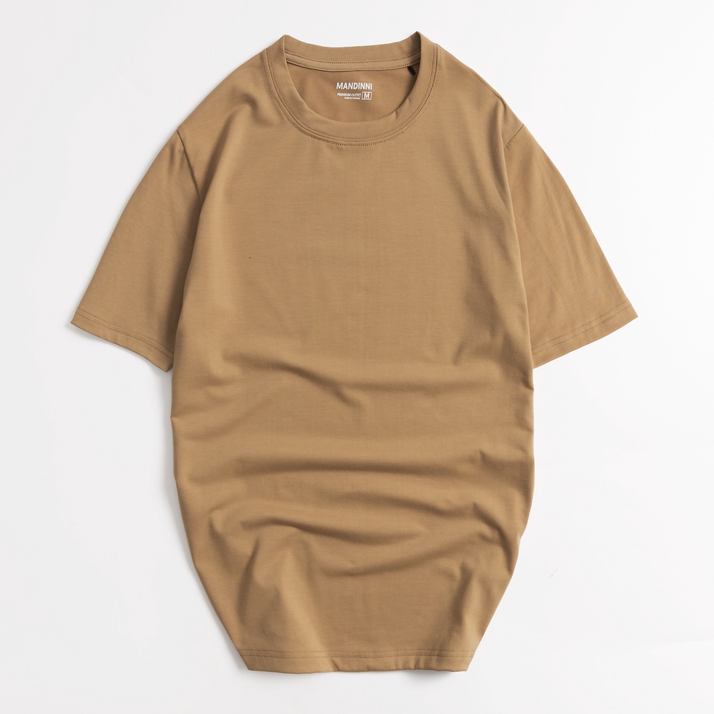 Áo thun nam cổ tròn MANDINNI vải cotton Cosi 100% cao cấp, nam tính, trẻ trung, thanh lịch
