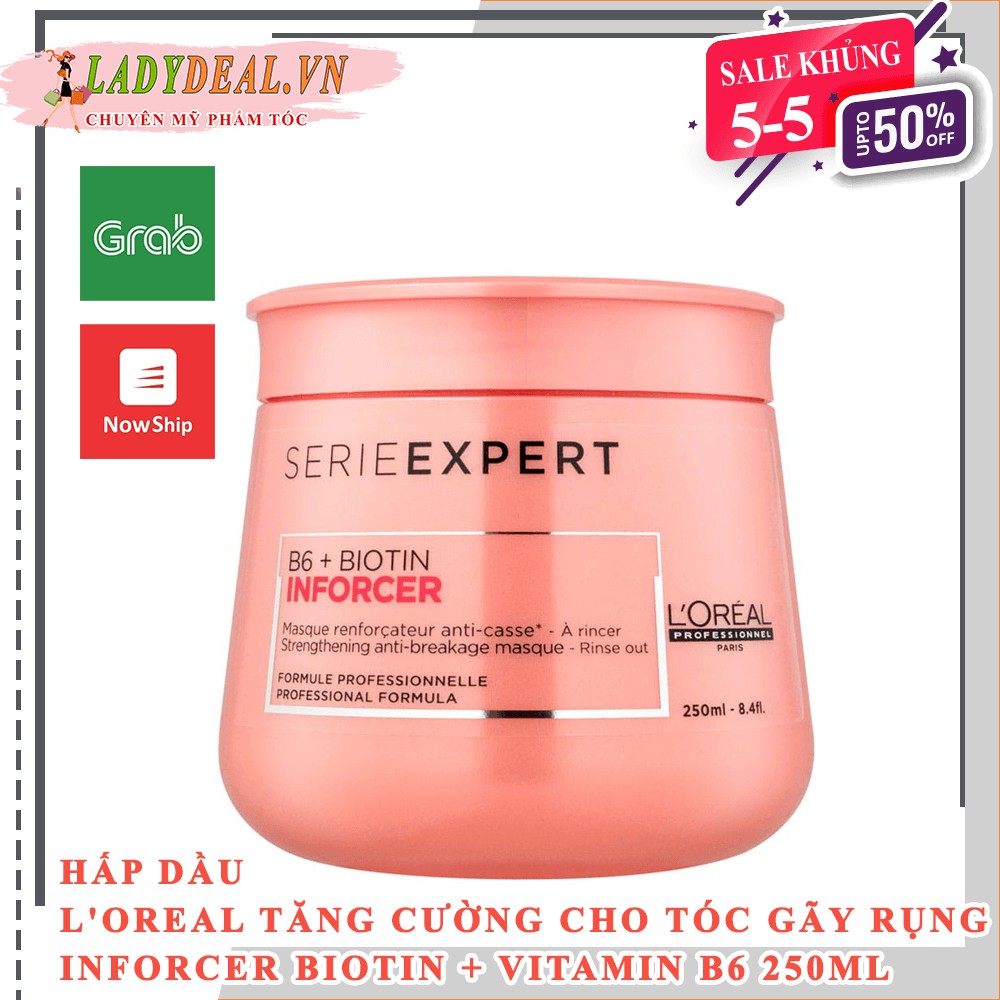 DẦU HẤP L'OREAL TĂNG CƯỜNG CHO TÓC GÃY RỤNG L'OREAL INFORCER 250ML