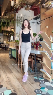 Quần Baggy Nữ Đũi nơ