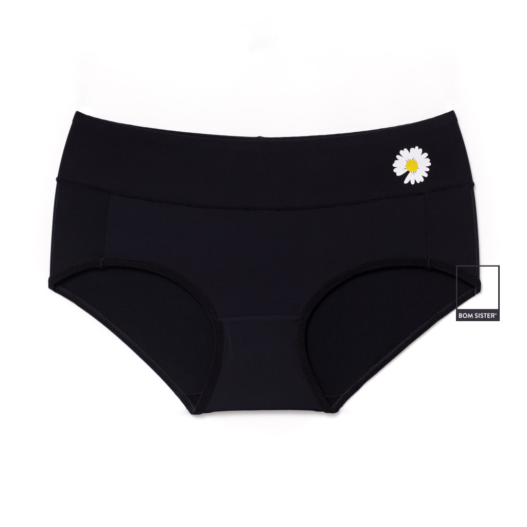 [Mã FAMALLT5 giảm 15% đơn 150k] Quần lót thun màu trơn lưng gấp hoạ tiết hoa cúc BOM SISTER Q949 | BigBuy360 - bigbuy360.vn