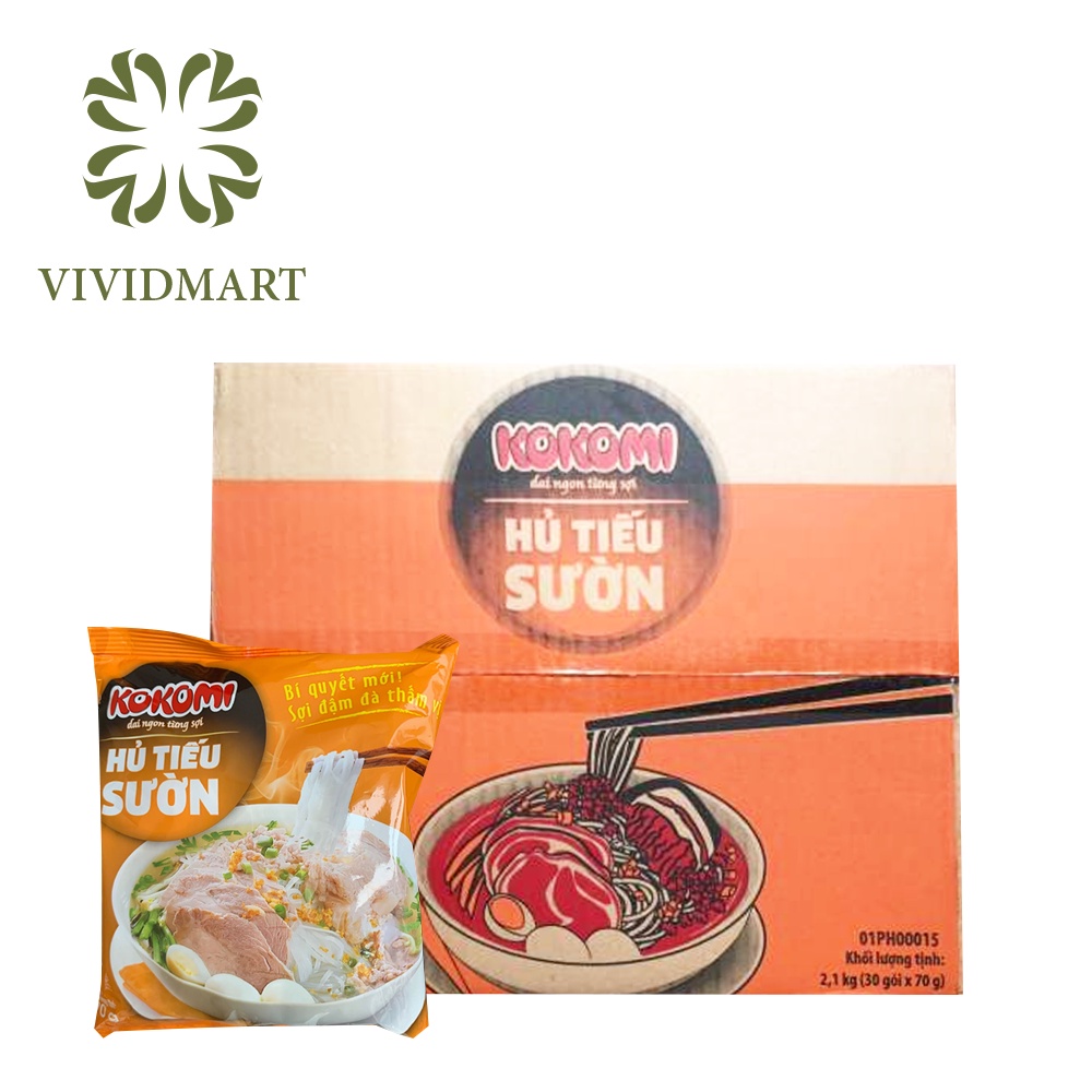 HỦ TIẾU KOKOMI HƯƠNG VỊ SƯỜN HEO – GÓI 70g