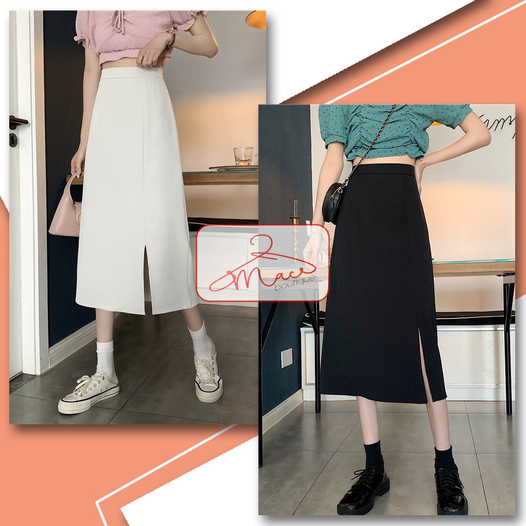 [bán lỗ lấy sao]chân váy dài ulzzang phong cách Hàn Quốc, chân váy chữ a dài xẻ tà | BigBuy360 - bigbuy360.vn
