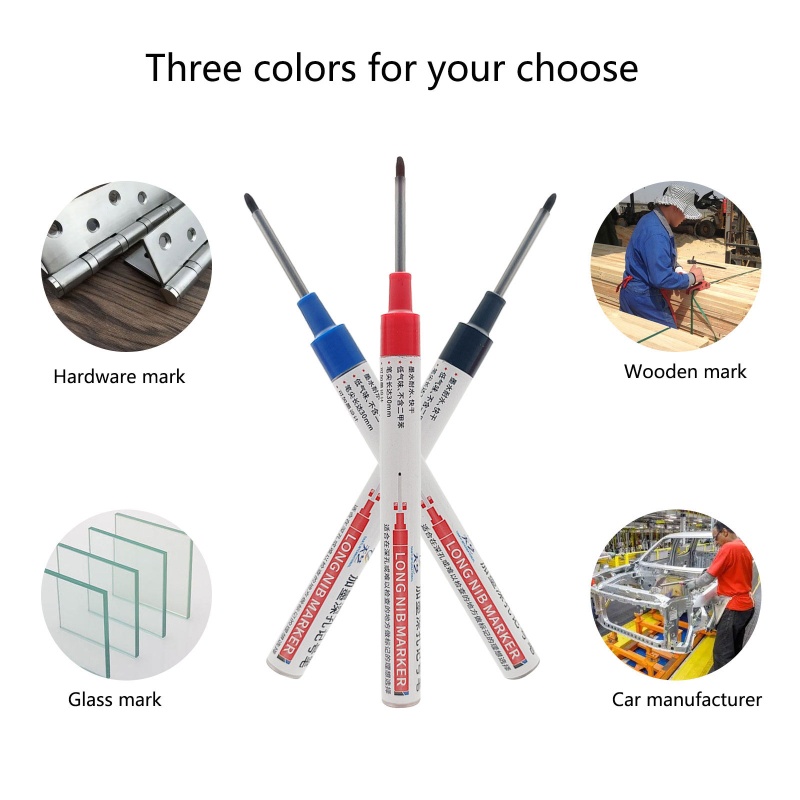 Bút Đánh Dấu Lỗ Khoan Sâu 30mm Đa Năng Chống Nước Nhiều Màu Sắc Đỏ Đen