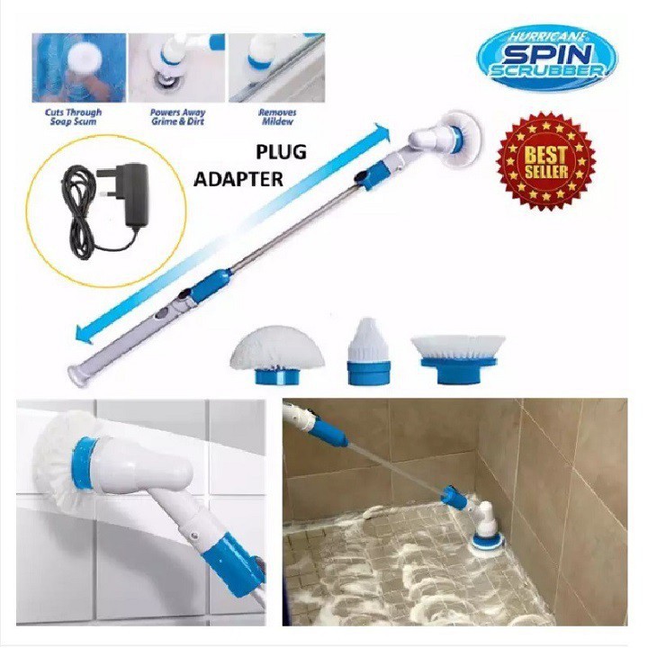 Chổi Điện Sạc Đa Năng 3 Đầu Thay Đổi Spin 300 RPM