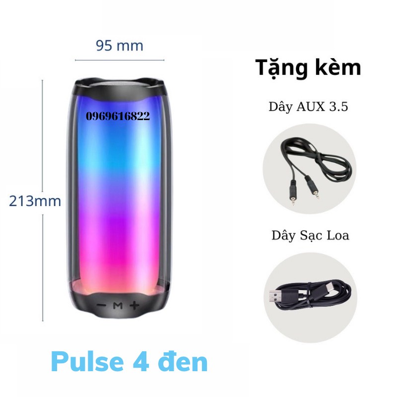 Loa Bluetooth JBL pulse 4 Đèn Led Âm Thanh Chuẩn Bass Căng Đét Hàng Cao Cấp