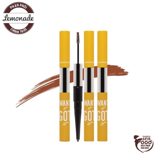 Chì Kẻ Mày Hai Đầu Tiện Lợi Cho Lông Mày Hoàn Hảo Lemonade Want It Got It Dual Eyebrow