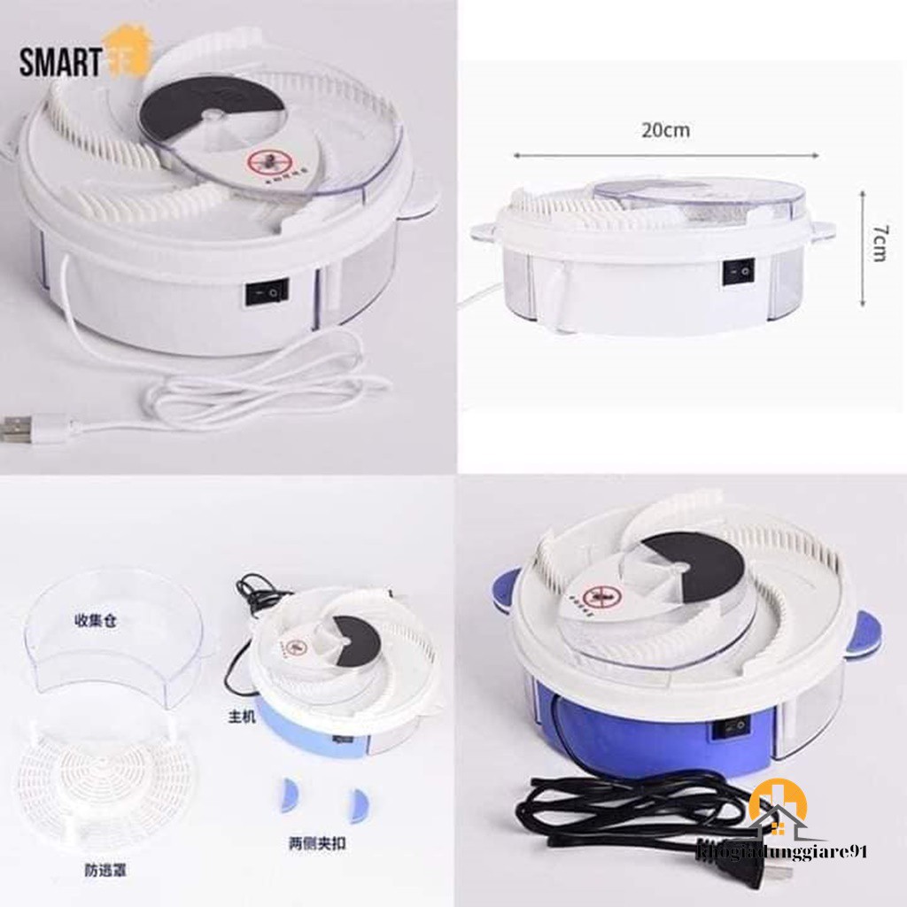 Máy Bắt Ruồi Tự Động Thông Minh ❤️FREESHIP❤️ Máy Bắt Ruồi Chạy Điện Không Dùng Hóa Chất