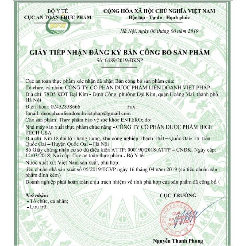 Men tiêu hóa dạng viên - Men vi sinh ENTERO PLUS - Hộp 100 viên - Tăng cường tiêu hoá giảm rối loạn tiêu hoá