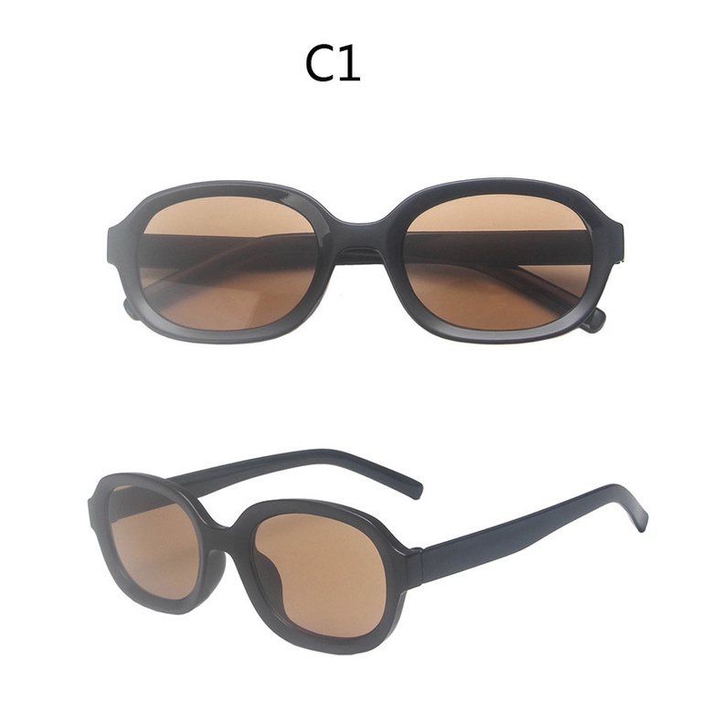 Kính Mát Hình Oval Màu Sắc Ngọt Ngào Chống Tia UV Phong Cách Cổ Điển Thời Trang Cho Nữ