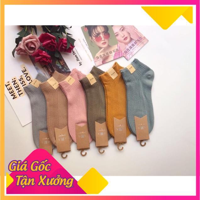 Tất Len Gân Nữ Tông Màu Sáng Trẻ Trung Loại Mới Cao Cấp.1 đôi