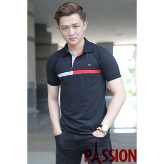 Áo thun cổ bẻ Tom Phối Sọc nam