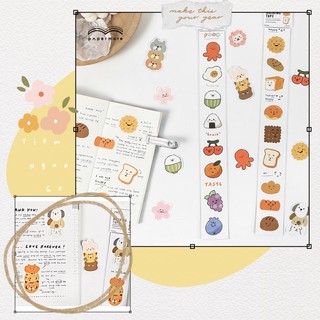 HÌNH DÁN STICKER TẤM DÀI CUTE EMOTICON - Tiệm Ngựa Gỗ