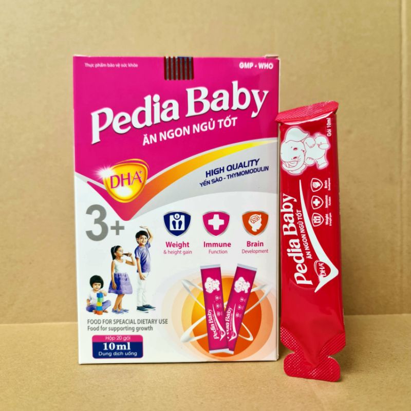 Pediababy ăn ngon ngủ tốt giúp bổ sung lysine, vitamin và khoáng chất cho bé - Hộp 20 gói x 10ml