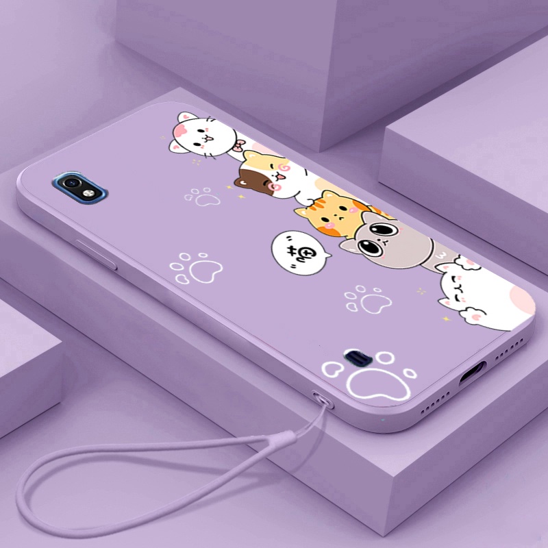 ốp lưng SAMSUNG A10 Ốp Điện Thoại Silicon Mềm Mịn Bảo Vệ Cho SAMSUNG A10 DZMM01 viền vuông cute