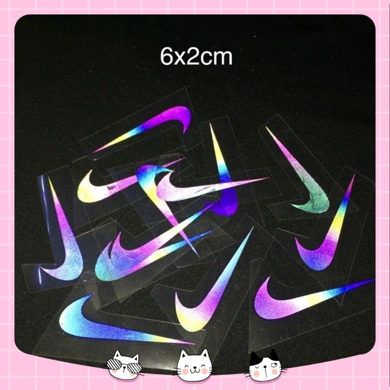 Sticker logo Nike phản quang 7 màu ủi trực tiếp lên vải bằng bằng ủi. bàn là