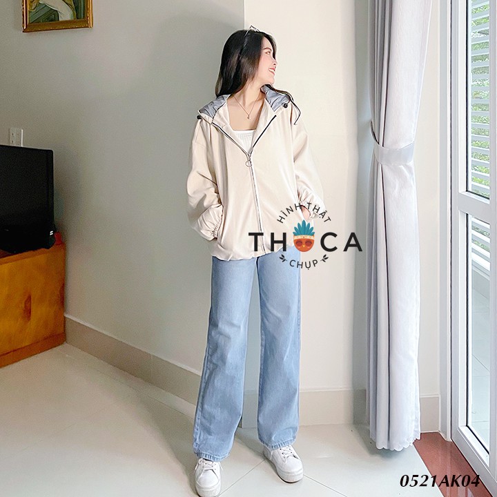 Áo khoác tăm 2 lớp trơn kem, nâu nhạt, nâu đậm THOCA HOUSE thời trang chống nắng, trẻ trung | BigBuy360 - bigbuy360.vn