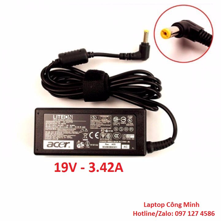 SẠC LAPTOP ACER CHÍNH HÃNG 19V-3.42A (ADAPTER ACER 19V-3.42A)