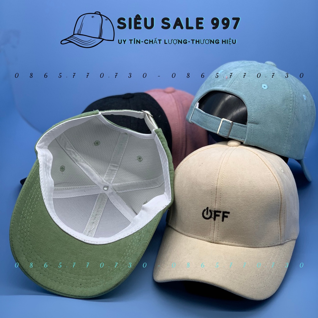 NÓN KẾT NHUNG THÊU CHỮ OFF NHIỀU MÀU THỜI TRANG CÁ TÍNHH UNISEX FORM NAM NỮ