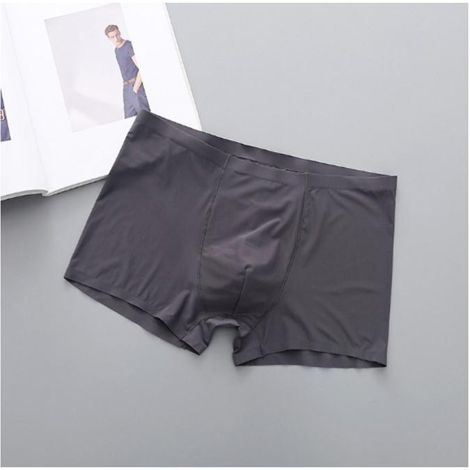 Quần sịp lạnh đúc lụa dáng boxer Nhật Bản - Chất liệu lụa sữa mỏng mịn không viền may, mặc như không mặc