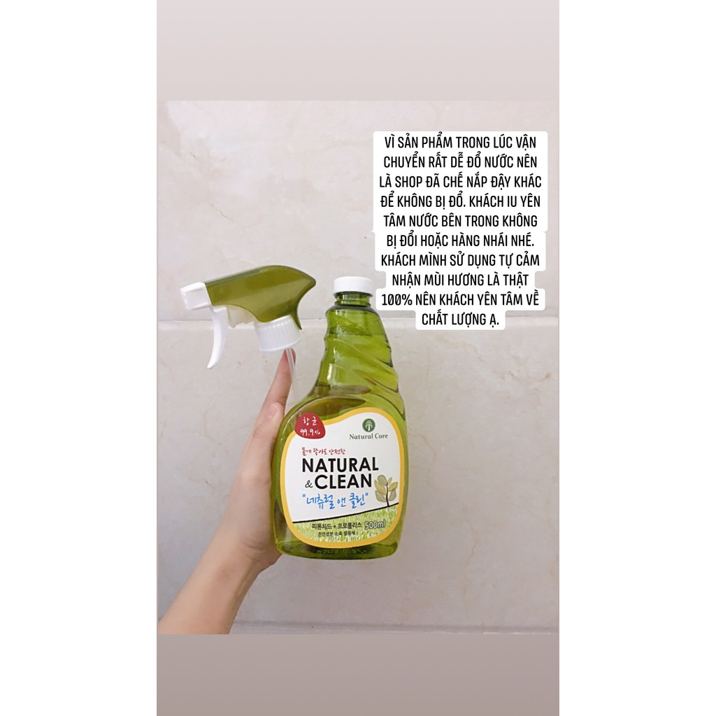 XỊT KHỬ MÙI DIỆT KHUẨN NATURAL & CLEAN HƯƠNG KHUYNH DIỆP